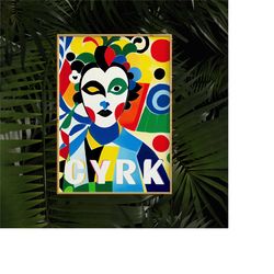 CYRK - Polish Circus Poster - Giclee Reproduction - Retro Clown Print - Retro Advertising Poster - Polish School of Post