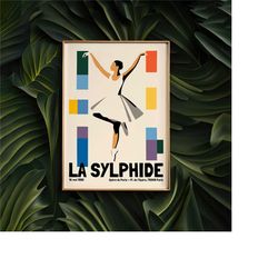french ballet poster - 1992 paris opera theater poster - ballet wall art prints - ballerina gift ideas - nursery and kid