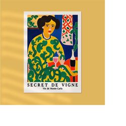 Secret of the Vineyard POSTER - Secret de Vigne French Wine Wall Art Prints, French Riviera - Monte-Carlo - Monaco Trave