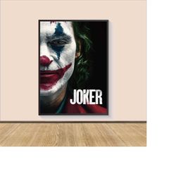 Joker Movie Poster Print, Canvas Wall Art, Room Decor, Movie Art, Gifts for Him/Her, Movie Print, Art Print