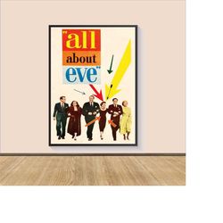 All About Eve (1950) Movie Poster Print, Canvas Wall Art, Room Decor, Personalized gift, Gifts for Him/Her, Wall Art Pri