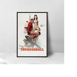 Thunderball Movie Poster - High Quality Canvas Art Print - Room Decoration - Art Poster For Gift