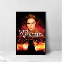 V for Vendetta Movie Poster - High Quality Canvas Art Print - Room Decoration - Art Poster For Gift