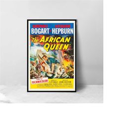 The African Queen Movie Poster - High Quality Canvas Art Print - Room Decoration - Art Poster For Gift