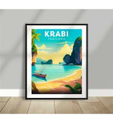 krabi beach - thailand - landscape - poster