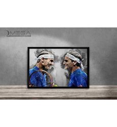 Nadal, Federer poster Roger Federer, Rafael Nadal print