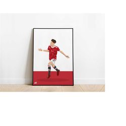 Alejandro Garnacho Manchester United Football Poster Print A3 / A4 / A5 Wall Art, Office, Bedroom