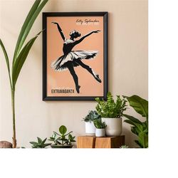 peach fuzz ballet poster, ballerina decor, dance studio wall art, ballet print, limited edition 20x30, physical poster,