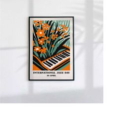 International Jazz Day Poster, Music Poster, Giclee Reproduction, Music Festival Print, Mailed Print, 12x18, Musician Gi