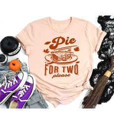 pie for two thanksgiving pregnancy announcement shirt, fall