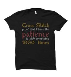 cross stitch shirt. cross stitching gift. cross stitch