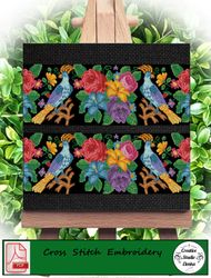 Cross stitch pattern Birds and flowers