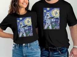 stormtrooper starry night graphic t-shirt, stormtrooper shirt, star wars shirt, christmas gifts for men, christmas gift