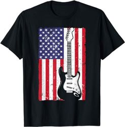 cool american flag guitar for men women guitarist music rock  t-shirt, sweatshirt, hoodie - 43158