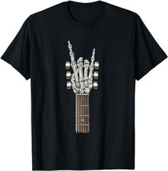 Rock On Guitar Neck - Rock & Roll Halloween Skeleton Hand  T-Shirt, Sweatshirt, Hoodie - 43721