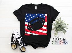 American Flag USA Football Vintage Cool T-Shirt, American Football Players School Fans Game Day Gift For Son Boys Birthd