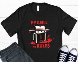 grill rules t-shirt, cooking gifts, grill master, grill gifts, grill father, chef shirt, gift for chef, pampered chef, g