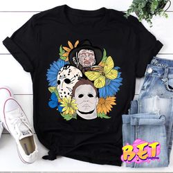 Horror Movie Halloween Shirt Characters Knives T-Shirt, Michael Myers Shirt, Horror Movie Character Shirt, Halloween Shi