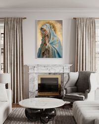 Our Lady of Guadalupe Painting Art Print - Blessed Virgin Mary Wall Decor - Religious Wall Art, Christian Painting, Read