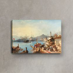 jacob jacobs, general view of constantinople photo canvas, old istanbul photos print canvas, landspace photo print canva