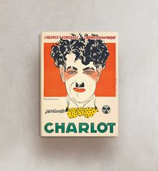 Charlie Chaplin, Charlot Poster Print Canvas, 1917 Vintage Movie Poster, by Auguste Louis Leymarie, Film Advertising Pos