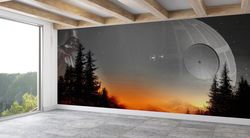 paper crafts, wall art decor, custom wall paper, gift for him, star wars mural, starry sky wall stickers, modern wall ar