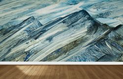 removable wall paper, contact paper, 3d wall paper, gift wallpaper, abstract mountain painting wall paper, mountain land