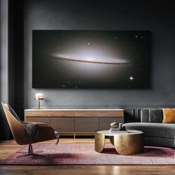 Sombrero Galaxy CanvasPoster Art, NASA Hubble Space Telescope, Space Posters, Large Canvas Wall Art Print