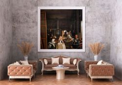 diego velzquez las meninas (1656) canvas print giclee wall art gallery wrapped vintage style gift reproduction classic h
