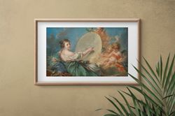 francois boucher allegory of painting print on canvas sensual painting bedroom decor reproduction canvas canvas wall art