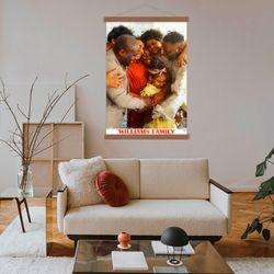 custom oil painting family portraits on canvas print, last name sign wall art, photo on canvas art oil painting effect,