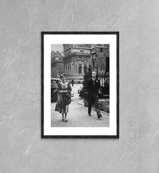Her Majesty Queen Elizabeth II and Duke of Edinburgh, Prince Philip Photo Poster Framed Canvas Print, Royal Family, Canv