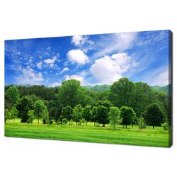 summer landscape green forest with bright blue sky modern landscape design home decor canvas print wall art picture wall