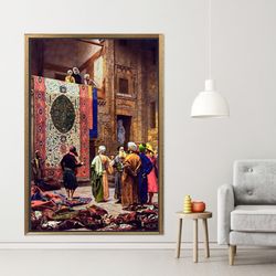 The Carpet Merchant Wall Decor, Famous 3D Canvas, Glass Wall Art, Reproduction Painted, Personalized Gifts Wall Decor, G
