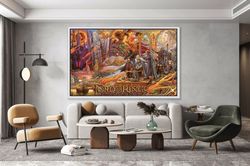 Lord of the Ring Fellowship Artwork, Lotr Fellowship Home Decor, Lotr Gift, Lord of the Ring Wall Art