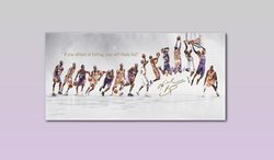 Kobe Bryant Timeline Canvas Print, Black Mamba Poster, Kobe Fan Gift, Rolled Canvas, NBA Gift, NBA Home Decor, Ready to
