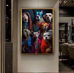 Dog Art, Cute Dogs, Pet Portraits, Dog Lovers, Dog Fashion, animal art, Unique Dogs Whimsical Pets, Dog Decor, Dressed U