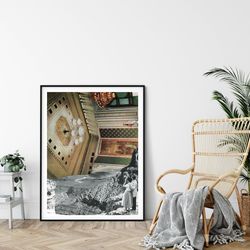Modern couple art print, Bedroom Living room wall art decor, Retro and vintage vibe art