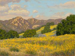 Landscape Painting, California Plein Air Painting, Topanga State Park, 18 x 24 Limited Edition Canvas Print