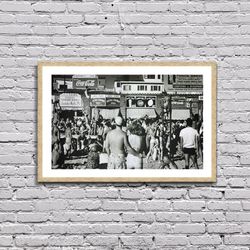 Max Yavno, Muscle Beach Los Angeles Photo Poster Framed Canvas Print, California Photos, Vintage Poster, old city canvas