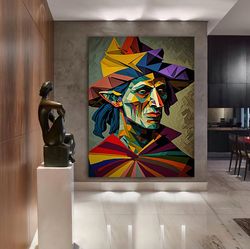 picasso wall art, colorful canvas painting, adam wall canvas art, picasso works wall decor, minimalist wall art, canvas