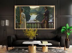 bergh richard nordic summer evening painting on canvas, bedroom decor, boudoir decor, gallery wrapped living room wall a