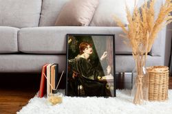 dante gabriel rossetti veronica veronese print on canvas, sensual wall art, gallery wrapped, reproduction, giclee canvas