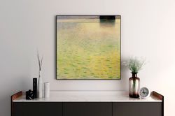 Gustav Klimt - Island in the Attersee Painting on canvas, living room wall art, nature print on canvas, landscape nature