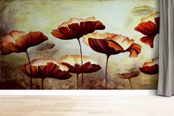 trendy wall poster, paper crafts, wall decals, do it yourself, botanical wall poster, flowers painting wall paper, flora