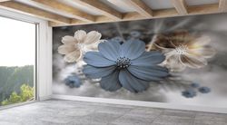 wall deco, paper anniversary, flower mural, floral wallpaper, trendy wall mural, stick on wallpaper art deco, wall hangi