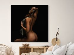 Sensual Nude Portrait, Nude Art, Figurative Painting, Sensual Beauty, Feminine Elegance, Artistic Expression, Human Form
