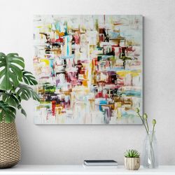 Melodic Hues,Abstract Art, Textured Painting, Modern Artwork, Colorful Canvas, Brush Stroke Art, Contemporary Wall Decor