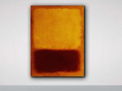 Mark Rothko ORANGE Canvas Art Reproduction, Rothko Reproduction, Abstract Canvas Wall Art, Orange Abstract Painting, Min