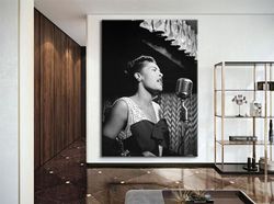 Billie Holiday Canvas Print - Billie Holiday Wall Art - Billie Holiday Canvas Art - Billie Holiday Home Decor - Musical